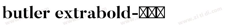 butler extrabold字体转换